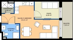 2 pokoje, apartament 38,42 m², piętro 1, oferta nr 203-L24, Sunset Resort, Grzybowo, ul. Nadmorska 106