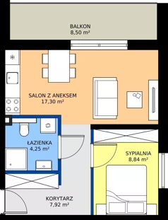 2 pokoje, apartament 38,31 m², parter, oferta nr 203-L8, Sunset Resort, Grzybowo, ul. Nadmorska 106
