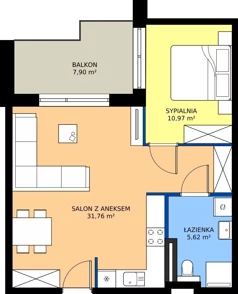 2 pokoje, apartament 48,35 m², piętro 1, oferta nr L 18, Sunset Resort bud 302, Grzybowo, ul. Nadmorska 106
