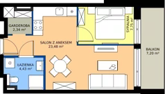 2 pokoje, apartament 38,00 m², piętro 1, oferta nr L 24, Sunset Resort bud 302, Grzybowo, ul. Nadmorska 106