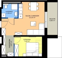 2 pokoje, apartament 39,89 m², piętro 3, oferta nr L 57, Sunset Resort bud 302, Grzybowo, ul. Nadmorska 106