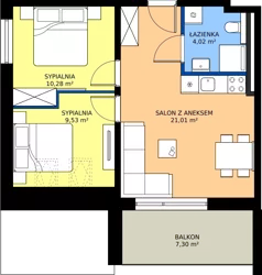 3 pokoje, apartament 39,75 m², piętro 3, oferta nr L 64, Sunset Resort bud 302, Grzybowo, ul. Nadmorska 106