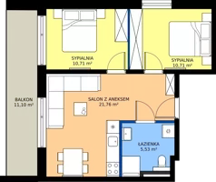 3 pokoje, apartament 48,71 m², piętro 1, oferta nr L 21, Sunset Resort bud 302, Grzybowo, ul. Nadmorska 106