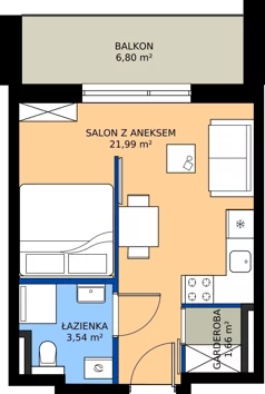 1 pokój, apartament 27,07 m², piętro 2, oferta nr L 34, Sunset Resort bud 302, Grzybowo, ul. Nadmorska 106