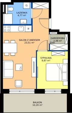 2 pokoje, apartament 40,57 m², parter, oferta nr L 11, Sunset Resort bud 302, Grzybowo, ul. Nadmorska 106
