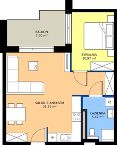 2 pokoje, apartament 48,20 m², piętro 2, oferta nr L 35, Sunset Resort bud 302, Grzybowo, ul. Nadmorska 106