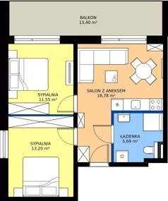 3 pokoje, apartament 49,22 m², parter, oferta nr L 15, Sunset Resort bud 302, Grzybowo, ul. Nadmorska 106