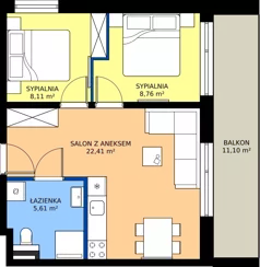 3 pokoje, apartament 44,89 m², parter, oferta nr L 5, Sunset Resort bud 302, Grzybowo, ul. Nadmorska 106