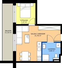 2 pokoje, apartament 34,81 m², parter, oferta nr L 4, Sunset Resort bud 302, Grzybowo, ul. Nadmorska 106