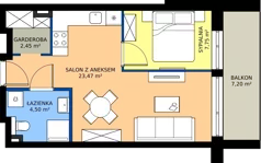 2 pokoje, apartament 38,17 m², parter, oferta nr L 7, Sunset Resort bud 302, Grzybowo, ul. Nadmorska 106