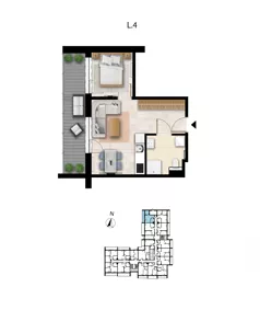 2 pokoje, apartament 34,81 m², parter, oferta nr L 4, Sunset Resort bud 302, Grzybowo, ul. Nadmorska 106