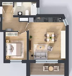 2 pokoje, apartament 48,83 m², piętro 2, oferta nr 21, Ornament, Szczecin, Śródmieście, Nowe Miasto, al. Powstańców Wielkopolskich 100
