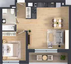 2 pokoje, apartament 50,15 m², piętro 3, oferta nr 29, Ornament, Szczecin, Śródmieście, Nowe Miasto, al. Powstańców Wielkopolskich 100