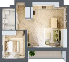 2 pokoje, apartament 50,10 m², piętro 2, oferta nr 18, Ornament, Szczecin, Śródmieście, Nowe Miasto, al. Powstańców Wielkopolskich 100