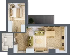 2 pokoje, apartament 48,22 m², piętro 2, oferta nr 14, Ornament, Szczecin, Śródmieście, Nowe Miasto, al. Powstańców Wielkopolskich 100