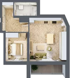 2 pokoje, apartament 48,83 m², piętro 2, oferta nr 21, Ornament, Szczecin, Śródmieście, Nowe Miasto, al. Powstańców Wielkopolskich 100