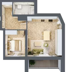 2 pokoje, mieszkanie 48,60 m², piętro 3, oferta nr 32, Ornament, Szczecin, Śródmieście, Nowe Miasto, al. Powstańców Wielkopolskich 100