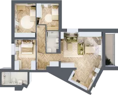 4 pokoje, apartament 88,36 m², piętro 10, oferta nr 104, Ornament, Szczecin, Śródmieście, Nowe Miasto, al. Powstańców Wielkopolskich 100