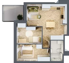 3 pokoje, apartament 52,42 m², piętro 1, oferta nr 5, Ornament, Szczecin, Śródmieście, Nowe Miasto, al. Powstańców Wielkopolskich 100