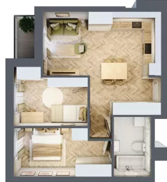 3 pokoje, mieszkanie 52,81 m², piętro 8, oferta nr 82, Ornament, Szczecin, Śródmieście, Nowe Miasto, al. Powstańców Wielkopolskich 100