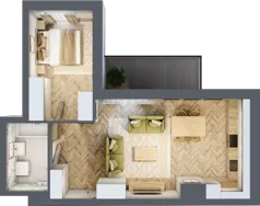 2 pokoje, apartament 48,58 m², piętro 7, oferta nr 69, Ornament, Szczecin, Śródmieście, Nowe Miasto, al. Powstańców Wielkopolskich 100