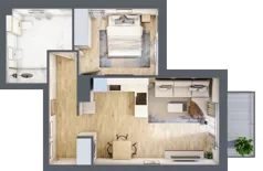 2 pokoje, mieszkanie 46,60 m², piętro 3, oferta nr 93, Zielone Zamienie IX, Zamienie, ul. Czekoladowa