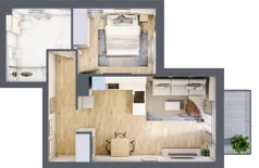 2 pokoje, mieszkanie 46,78 m², piętro 2, oferta nr 111, Zielone Zamienie IX, Zamienie, ul. Czekoladowa