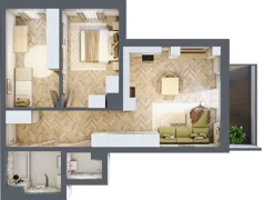 3 pokoje, mieszkanie 60,88 m², piętro 2, oferta nr A_1_18, Bukovo Park, Szczecin, Północ, Bukowo, ul. Strzelców Karpackich