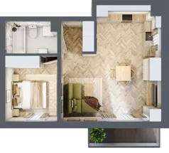 2 pokoje, mieszkanie 43,96 m², piętro 2, oferta nr A_1_22, Bukovo Park, Szczecin, Północ, Bukowo, ul. Strzelców Karpackich
