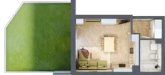 1 pokój, mieszkanie 30,93 m², parter, oferta nr B_2_01, Bukovo Park, Szczecin, Północ, Bukowo, ul. Strzelców Karpackich