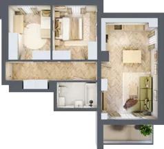 3 pokoje, mieszkanie 58,55 m², piętro 2, oferta nr B_3_20, Bukovo Park, Szczecin, Północ, Bukowo, ul. Strzelców Karpackich