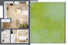 2 pokoje, mieszkanie 39,02 m², parter, oferta nr B_2_04, Bukovo Park, Szczecin, Północ, Bukowo, ul. Strzelców Karpackich
