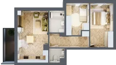 3 pokoje, mieszkanie 54,66 m², piętro 2, oferta nr B_3_14, Bukovo Park, Szczecin, Północ, Bukowo, ul. Strzelców Karpackich