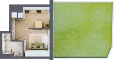 1 pokój, mieszkanie 25,27 m², parter, oferta nr C_4_07, Bukovo Park, Szczecin, Północ, Bukowo, ul. Strzelców Karpackich