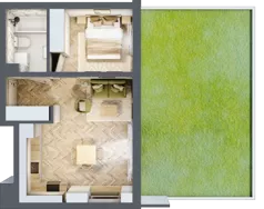 2 pokoje, mieszkanie 39,02 m², parter, oferta nr C_5_04, Bukovo Park, Szczecin, Północ, Bukowo, ul. Strzelców Karpackich