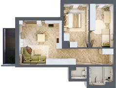3 pokoje, mieszkanie 60,85 m², piętro 1, oferta nr C_5_10, Bukovo Park, Szczecin, Północ, Bukowo, ul. Strzelców Karpackich