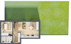 2 pokoje, mieszkanie 40,62 m², parter, oferta nr C_4_06, Bukovo Park, Szczecin, Północ, Bukowo, ul. Strzelców Karpackich
