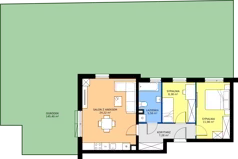 3 pokoje, mieszkanie 57,42 m², parter, oferta nr 1C.6, Zielone Zamienie XI, Zamienie, ul. Zakładowa/Herbaciana