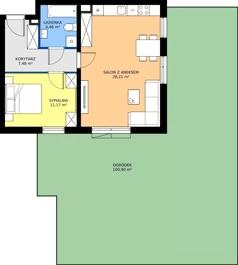 2 pokoje, mieszkanie 51,32 m², parter, oferta nr 2C.26, Zielone Zamienie XI, Zamienie, ul. Zakładowa/Herbaciana