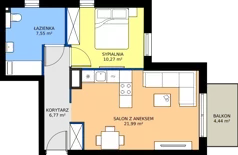 2 pokoje, mieszkanie 46,58 m², piętro 2, oferta nr 4J.87, Zielone Zamienie XI, Zamienie, ul. Zakładowa/Herbaciana