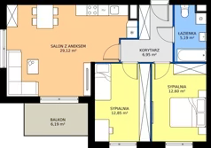 3 pokoje, mieszkanie 66,71 m², piętro 1, oferta nr 4J.84, Zielone Zamienie XI, Zamienie, ul. Zakładowa/Herbaciana