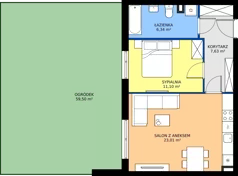 2 pokoje, mieszkanie 48,08 m², parter, oferta nr 4J.75, Zielone Zamienie XI, Zamienie, ul. Zakładowa/Herbaciana