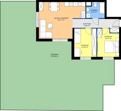3 pokoje, mieszkanie 62,56 m², parter, oferta nr 4J.74, Zielone Zamienie XI, Zamienie, ul. Zakładowa/Herbaciana