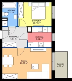2 pokoje, mieszkanie 48,43 m², piętro 1, oferta nr 4J.82, Zielone Zamienie XI, Zamienie, ul. Zakładowa/Herbaciana