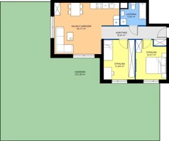 3 pokoje, mieszkanie 62,56 m², parter, oferta nr 5J.98, Zielone Zamienie XI, Zamienie, ul. Zakładowa/Herbaciana