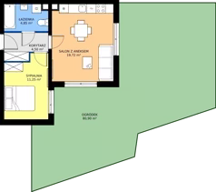 2 pokoje, mieszkanie 40,32 m², parter, oferta nr 5J.97, Zielone Zamienie XI, Zamienie, ul. Zakładowa/Herbaciana
