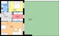 2 pokoje, mieszkanie 48,64 m², parter, oferta nr 5J.102, Zielone Zamienie XI, Zamienie, ul. Zakładowa/Herbaciana