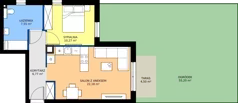 2 pokoje, mieszkanie 46,68 m², piętro 1, oferta nr 4J.81, Zielone Zamienie XI, Zamienie, ul. Zakładowa/Herbaciana