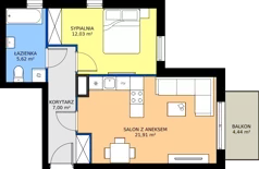 2 pokoje, mieszkanie 46,56 m², piętro 2, oferta nr 5J.111, Zielone Zamienie XI, Zamienie, ul. Zakładowa/Herbaciana