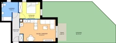 2 pokoje, mieszkanie 46,77 m², parter, oferta nr 6J.125, Zielone Zamienie XI, Zamienie, ul. Zakładowa/Herbaciana